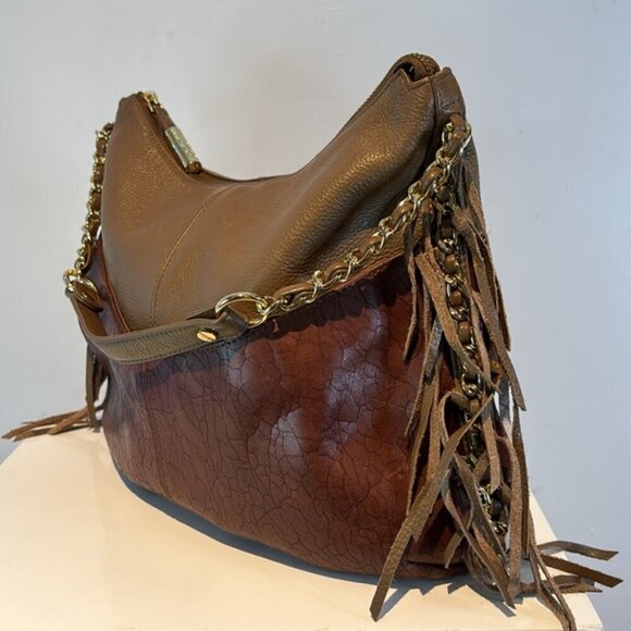 Bodhi Gaansevort Chain Hobo Brown Leather Bag - Picture 2 of 13